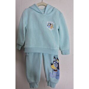 Bluey and Bingo Toddler Unisex Fleece Hoodie and Jogger Pants Outfit Size 2T